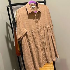 Milk chocolate brown maternity dress